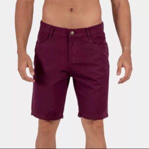 SHORTS SARJA COR: VINHO