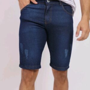 SHORTS JEANS COR: AZUL ESCURO DESFIADO